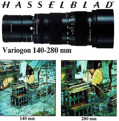 HASSELBLAD VARIOGON 140-280mm ZOOM CAMERA LENS BROCHURE -from 1979-HASSELBLAD