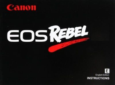 CANON EOS REBEL 35mm SLR CAMERA OWNERS INSTRUCTION MANUAL -CANON-from 1990s