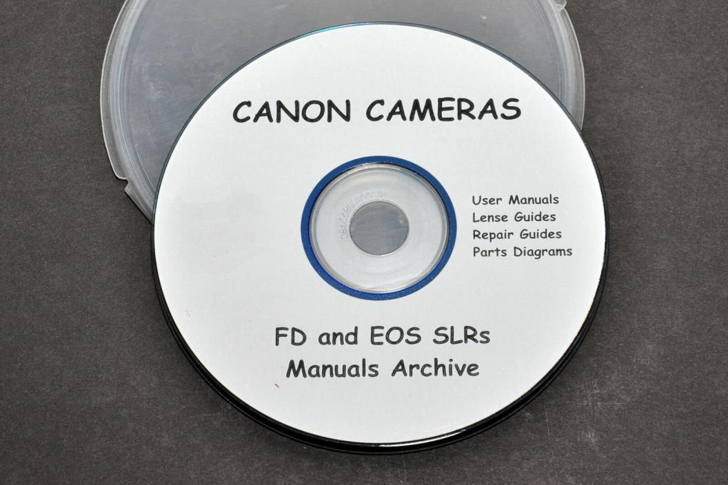 Canon Camera FD & EOS Owner's Manuals on CD