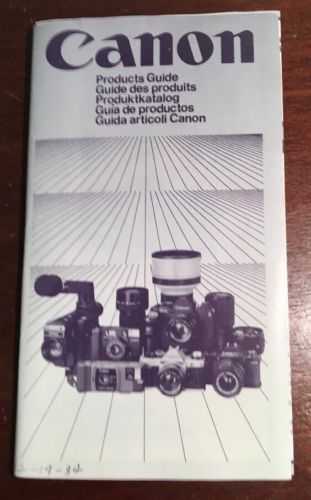 Canon AE-1 514XL Products Guide 1983 Snappy AF Movie Cameras. Multiple Languages