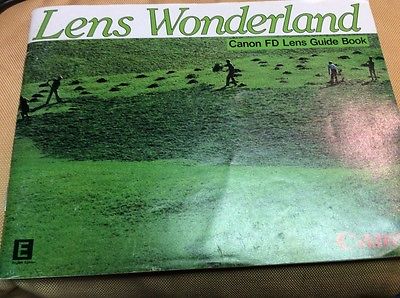 Canon FD Lens Guide Book Owners Wonderland Manual
