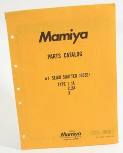 Mamiya RB67 Shutter Repair Manual: #1 Seiko Shutter (653E) - Original manual