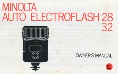 MINOLTA CAMERA ELECTROFLASH 28 / 32 FLASH UNIT OWNERS INSTRUCTION MANUAL