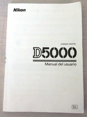 NIKON D5000 DIGITAL CAMERA OWNERS INSTRUCTION MANUAL -SPANISH TEXT ONLY