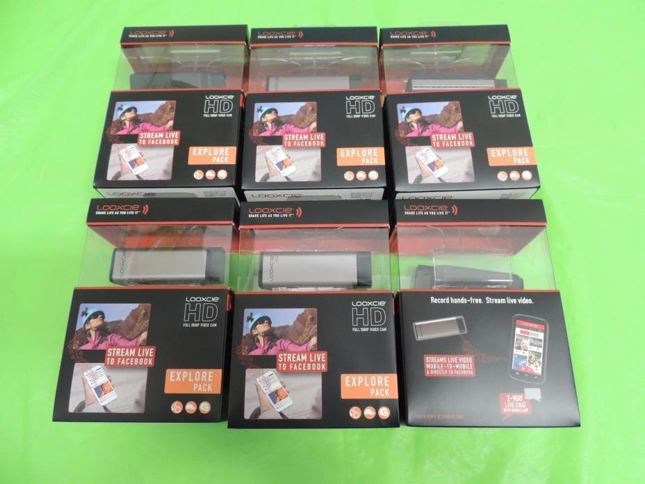 Lot 6 Looxcie Explore Outdoor HD Full 1080P Video Camera Camcorder / No Battery