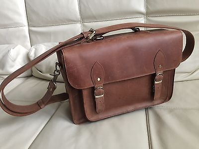 Leather Camera Bag (Hold DSLR, Lenses) / Messenger Shoulder Bag