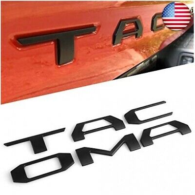 CAR ROVER 3D Raised Zinc Alloy Tailgate Insert Letters for Toyota Tacoma 2016...