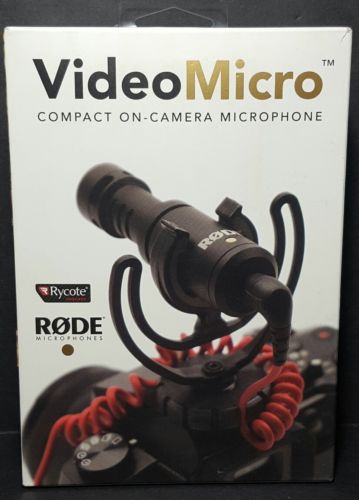 New Video Micro Rhode Compact On-Camera Microphone Original Box Manual Included