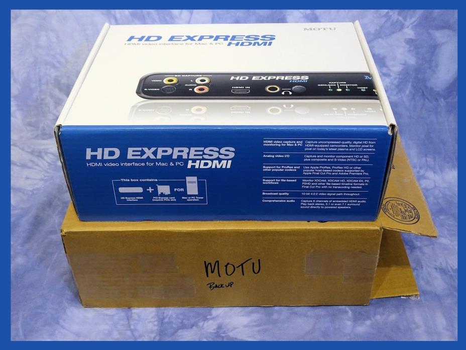 MOTU HD Express  HDMI Audio Video Editing Interface Adobe Premiere Avid Vegas