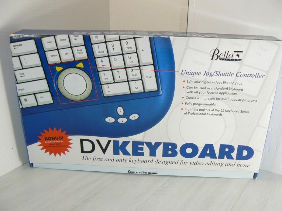 Bella 1102 Optima DV Keyboard Easy Video Editing Blue EXCELLENT Condition In Box