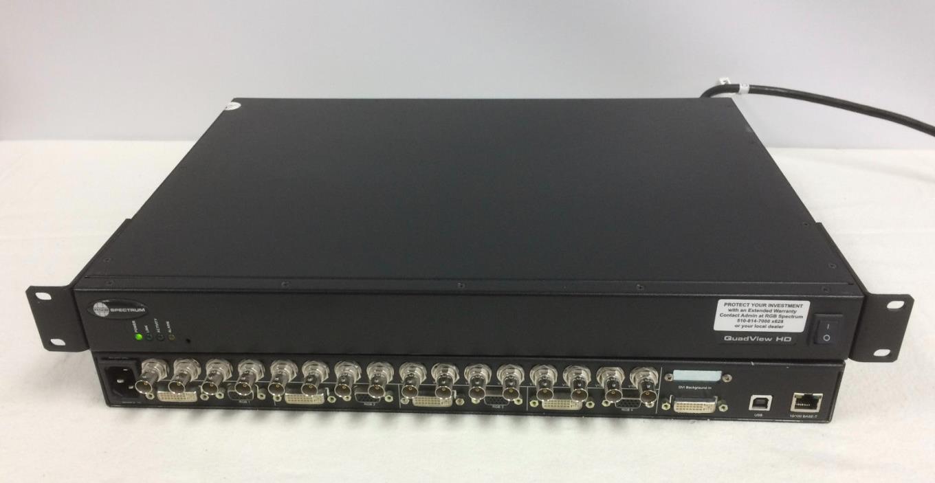 RGB Spectrum QuadView HD 4 Window Multiviewer w/ 4 Graphic/HD Inputs QV HD-4