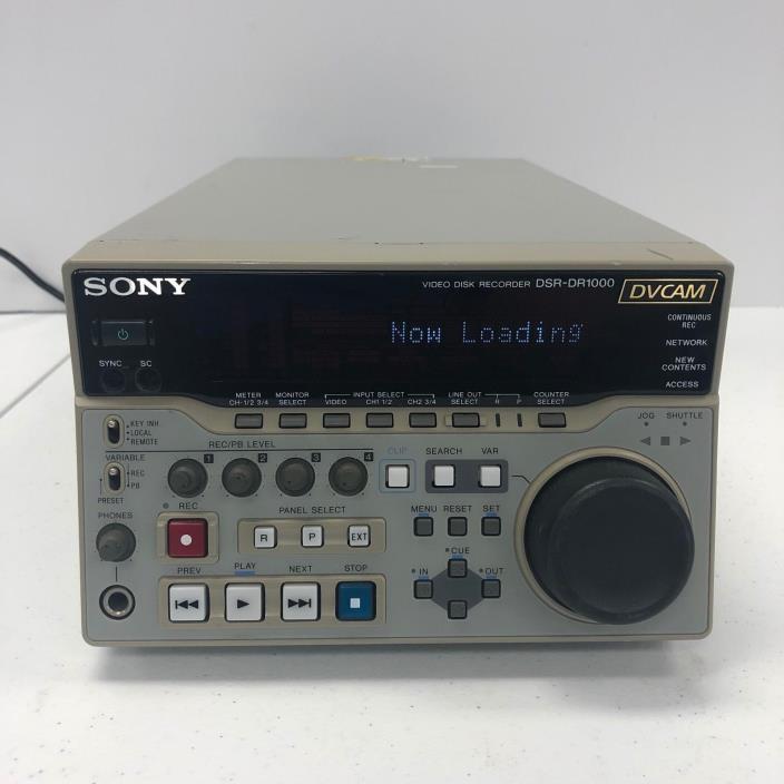 Sony DVCAM Video Disc Recorder DSR-DR1000 Tested Working w/ Power Adapter