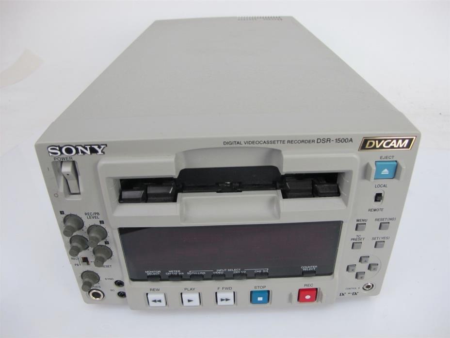 Sony DSR-1500A Digital Video Recorder DVCAM DV SDI AES Low Hours with Options!
