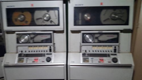 2 Sony BVH-2500 Videocorders 1 inch Type C VTRs in cabinet in one lot with TBC'
