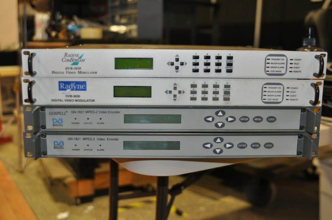 Radyne Comstream DVB 3030 and Gospell GN-1821 DVB Encoder