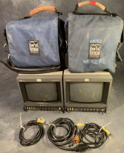 SONY HR TRINITRON VIDEO MONITOR LOT BVM-8045QD Pvm-8041Q Porta Brace Bag TV 8”