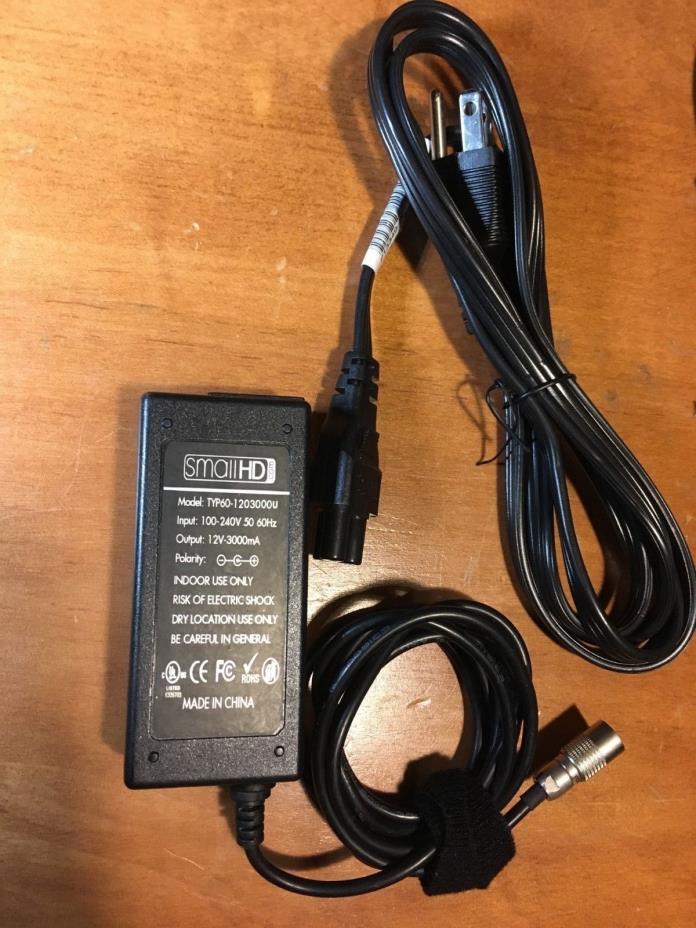 SmallHD 12V Power Supply with 4-Pin Female Hirose Connector - WITH power cable!