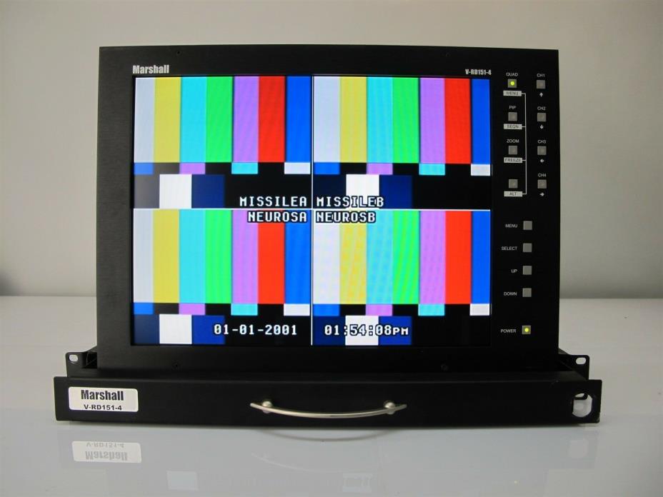 Marshall V-RD151-4 Rackmount 15-Inch Quad View Splitter LCD Video Monitor