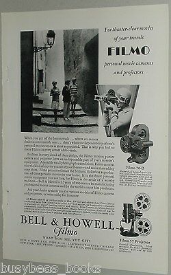 1929 Bell & Howell advertisement for FILMO Movie Camera, model 70-D