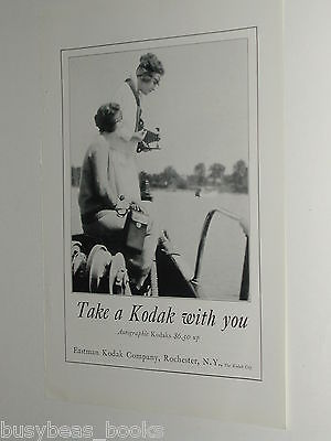 1924 KODAK Camera advertisement, Young ladies with Autographic folding camera
