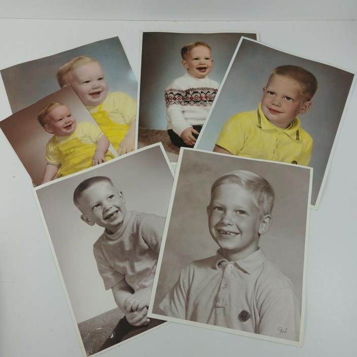 Aging Progression Baby Toddler 60s Portrait Photos Color Tinted Vintage - Lot #3