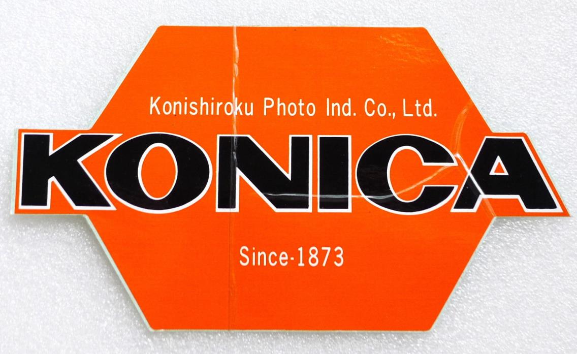 RARE - Vintage KONICA Window Sticker - Konishiroku Since 1873 - UNUSED