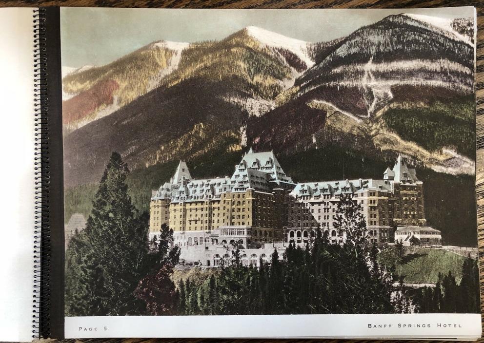 Art Deco Canadian Rockies Byron Harmon Trains Banff Lake Louise