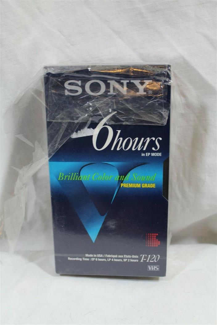 2 pack Sony blank VHS tapes T-120 6 hours in EP mode