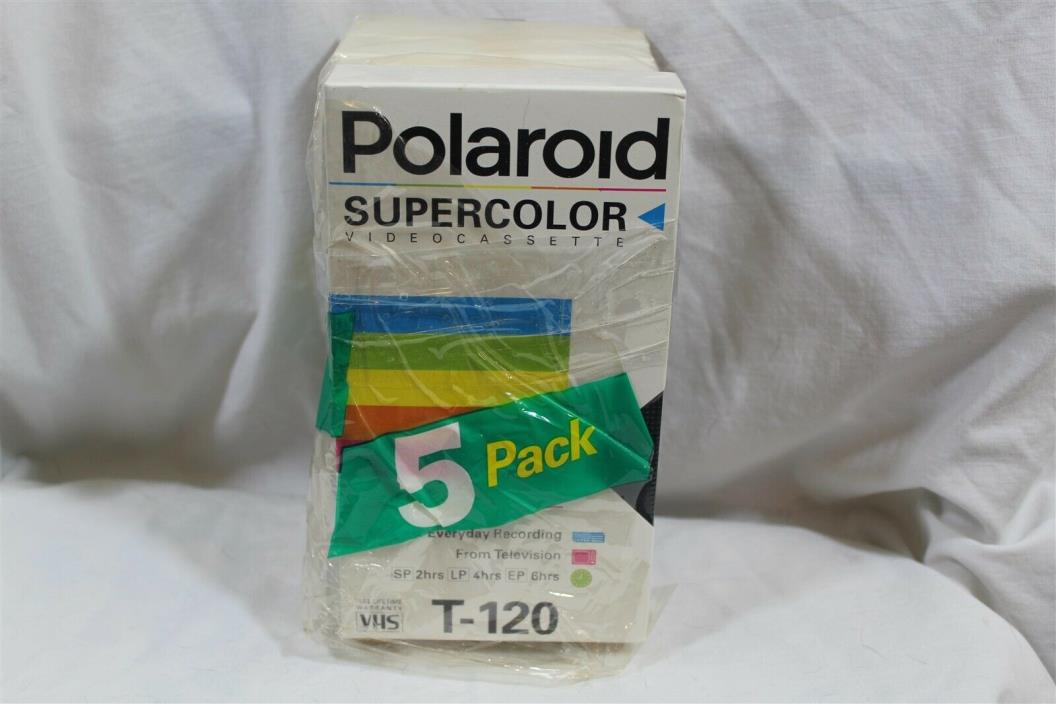 4 Polaroid Supercolor blank VHS T-120