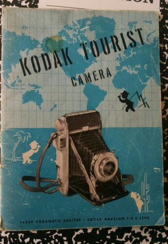 1948  Kodak Tourist Folding Camera Brochure Manual Advertising