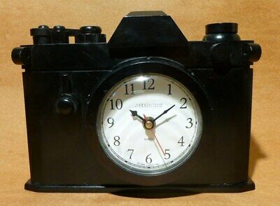 Wooden Shelf Mantle Clock Rangefinder Camera Vintage Collectible Photography