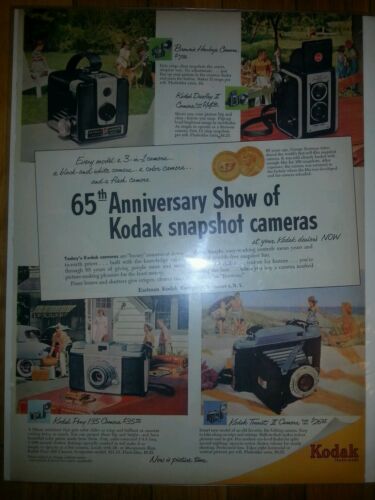 Kodak Snapshot Cameras Ad Eastman Kodak Co. Rochester NY