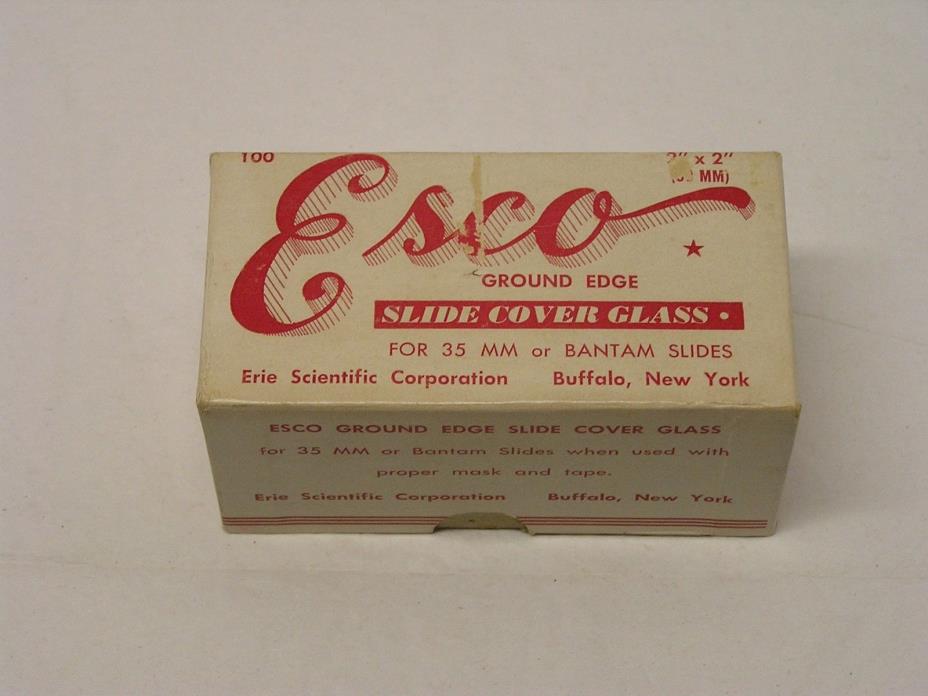 ESCO NOS BOX OF100 GROUND EDGE SLIDE COVER GLASS 2