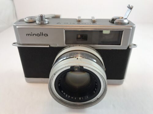 Minolta Hi Matic 7 Rangefinder Film Camera 45mm f1.8 with Rokkor-PF Lens VTG