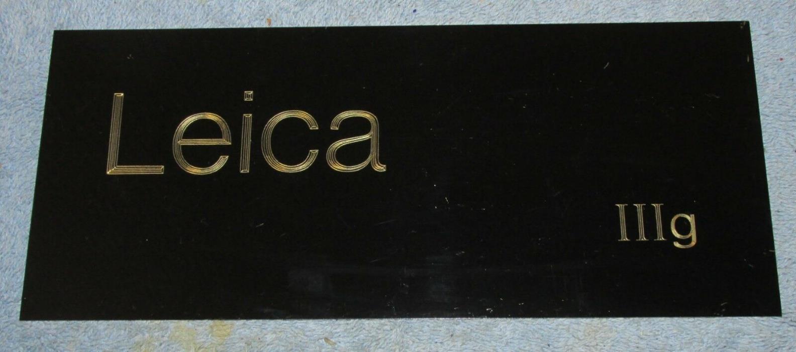 Vintage Original LEICA IIIG Camera Display Sign J956