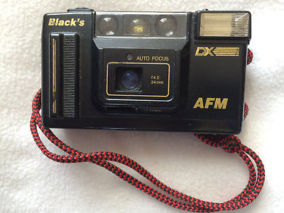 Vintage Collectible Black's 34 mm AFM DX Camera Untested