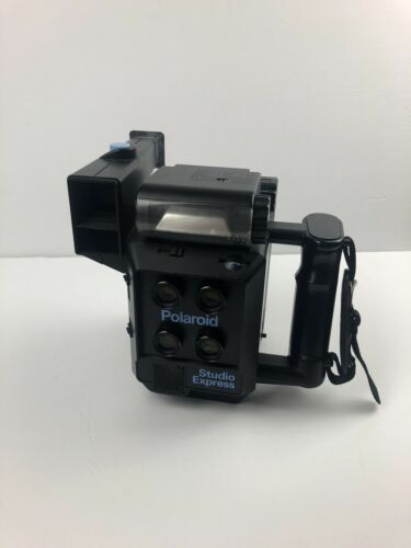 Polaroid Studio Express Camera, Model 403, Black, UNSURE IF IT WORKS!