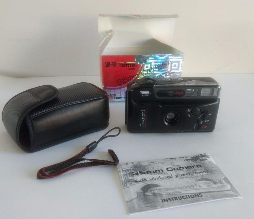 Tomo Camera M-900 35mm Novacam 1 Japan Glass Lens Autowind Case Strap Box