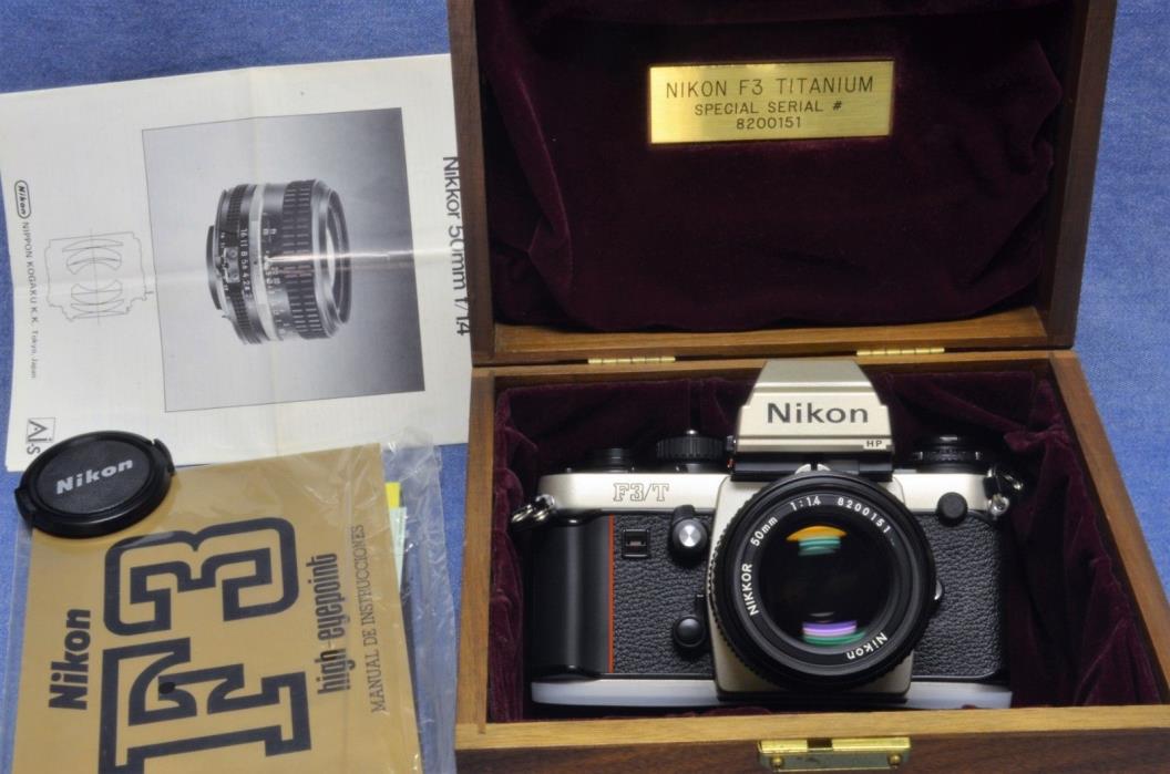 c.1982 151/300 LIMITED EDITION Nikon F3T LE TITAN CHAMPAGNE & 50mm 1:1.4 NIB MIB