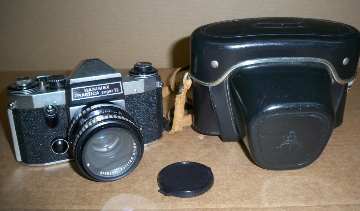 HANIMEX PRAKTICA SUPER TL 35MM CAMERA Works Oreston Meyer Lens With Case