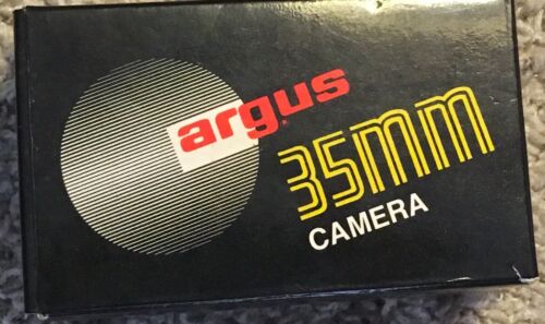 Argus Black 35mm Camera NIB With Black Faux Leather Carrying Case Vtg Model 545