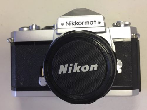 Vintage Nikkormat FTN SLR Camera with 50mm Lens and Carrying Case