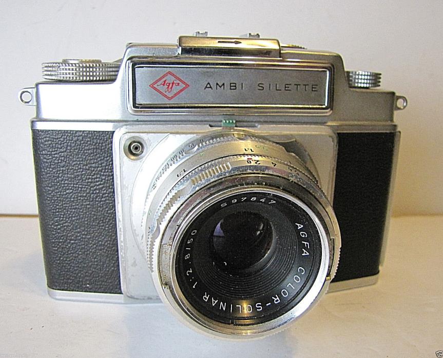 Vintage German Agfa Ambi Silette 35mm Film Camera w/ 50mm 2.8 Lens