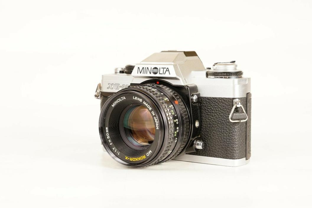 Minolta XG-M 35mm Film Camera Body and lens, 50mm 1.7 rokkor md