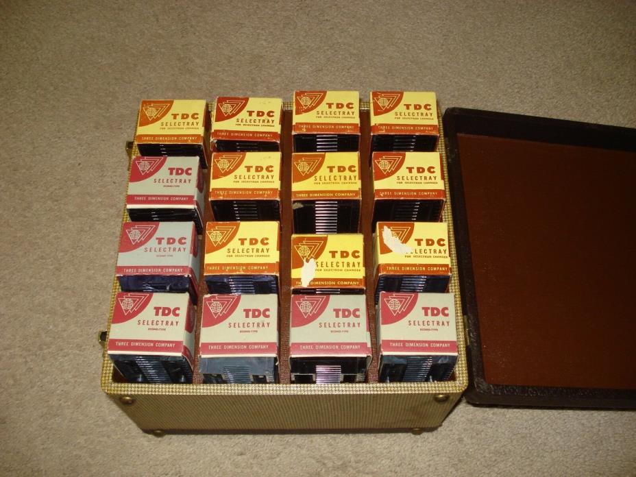 Vintage Barnett & Jaffe Slide Case Model SE-16 w/Sixteen TDC Selectray Sleeves