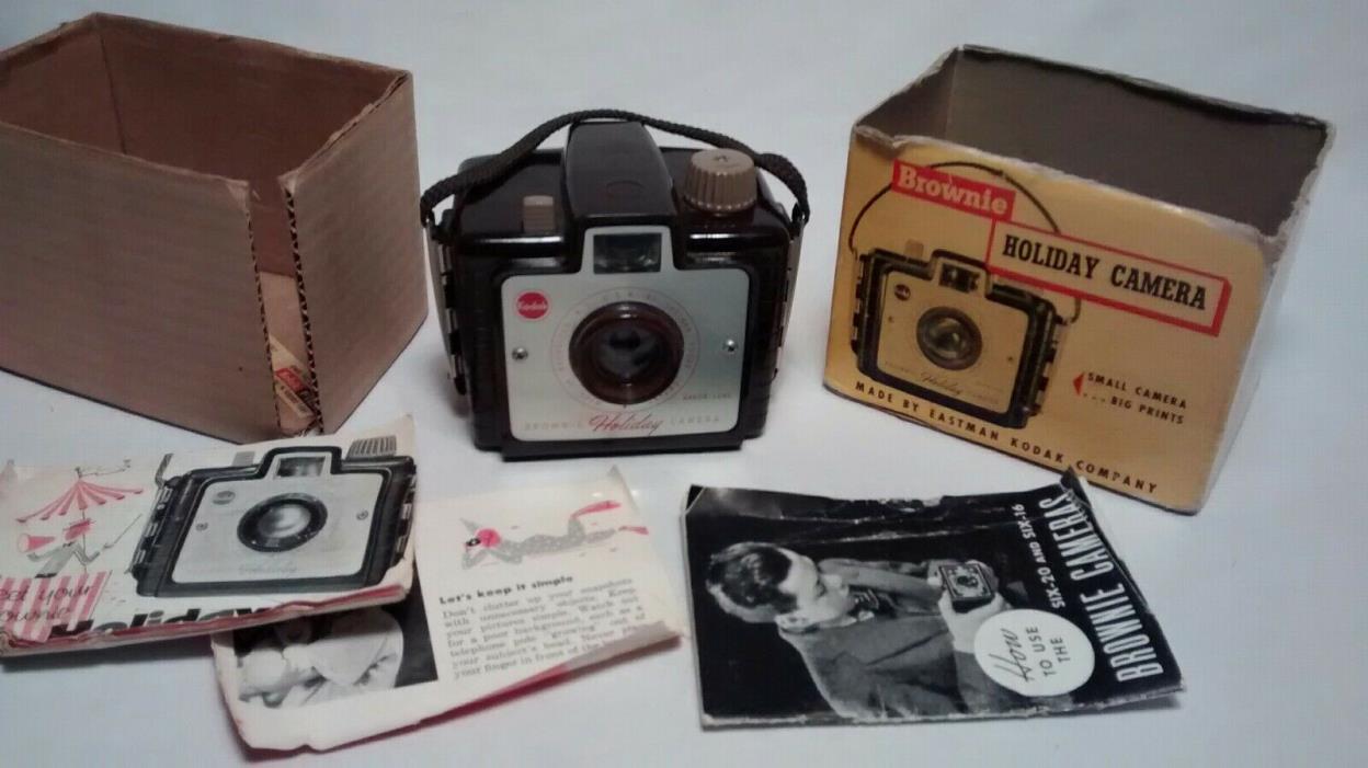 Kodak Brownie Holiday Camera with Original Box and Papers