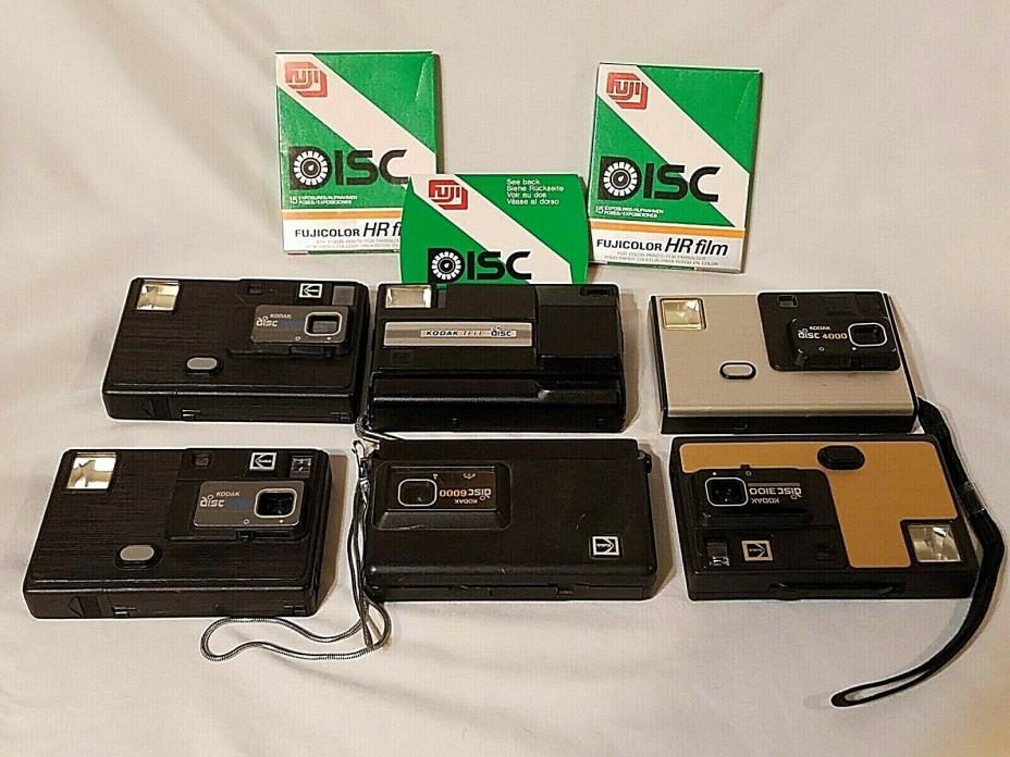 Vintage Kodak Tele/3000/3100/4000/6000 Disc Film Camera and film lot collection