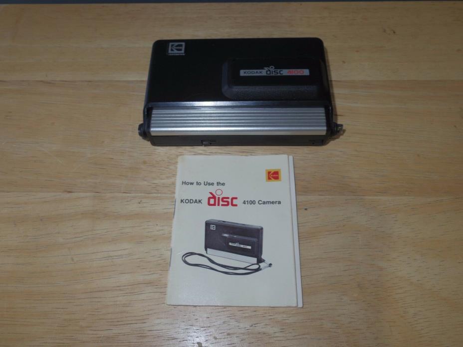 Vintage Kodak Disc 4100 Camera - Black/Silver - No Film - Used/GC
