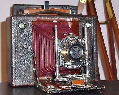 Kodak Eastman Cartridge No 4 / Red Bellows Historical 4x5 sheet Film Camera