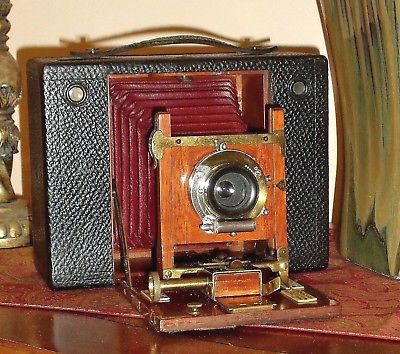 Kodak Eastman Cartridge No 4 (1897)Red Bellows Historical 4x5 Sheet Film Camera